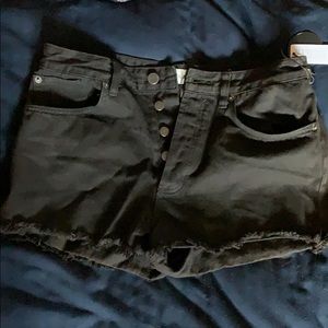 Black jean shorts amuse society